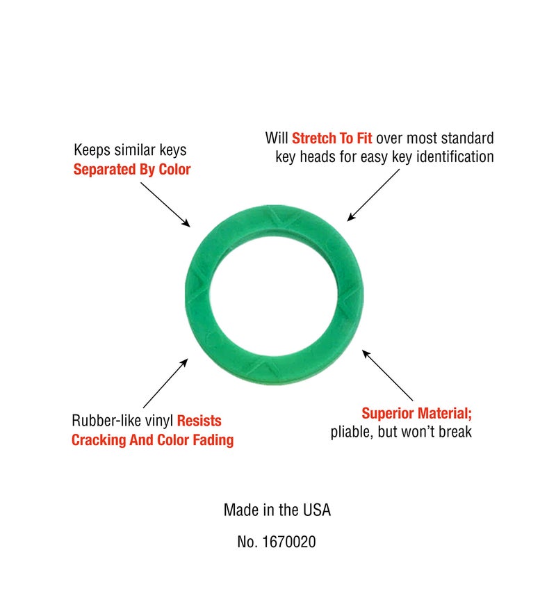 Lucky Line Key Identifiers, Medium, 200 per Box, Assorted Colors (16700) - Image 2